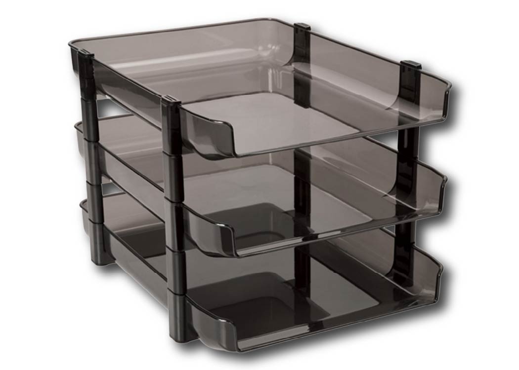 PAPELERA DE ESCRITORIO PLASTICA T/CARTA 3 NIVELES HORIZONTAL